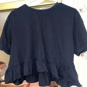 black ruffled crop top!